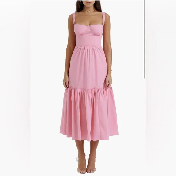 House of CB Elia pink midi dress NWT - Picture 10 of 15
